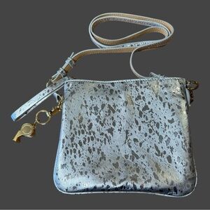 Cynthia Rowley Multi-Section Crossbody Bag - Mixed Metallic Vegan Leather